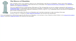 Desktop Screenshot of mandalay.anglican.org