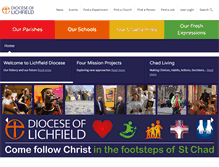 Tablet Screenshot of lichfield.anglican.org